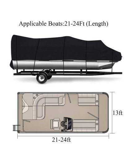 Heavy-Duty Taffeta Boat Cover - Comprehensive All-Weather Protection